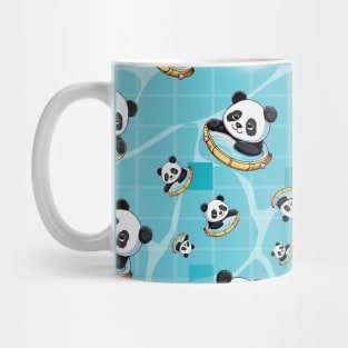 Summer Vibes: Adorable Panda Chillin' on a Pool Float Mug